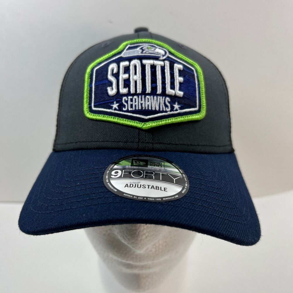 Seattle Seahawks Trucker Mesh Hat New Era 9Forty NFL Cap Adjustable Logo Draft